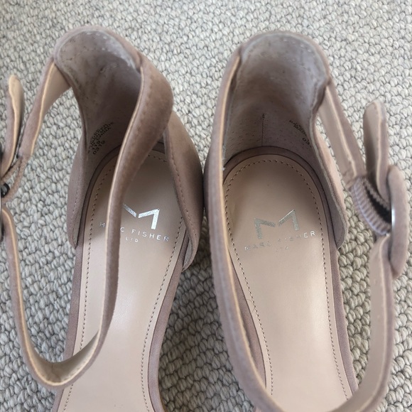 Marc Fisher Block Heel Sandal Karlee Suede Pink - Picture 10 of 14